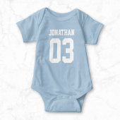 Individuelle Name Number Baby Sport Jersey Bodysui Baby Strampler