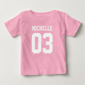 Individuelle Name Number Baby Sport Jersey Bodysui Baby T-shirt (Vorderseite)