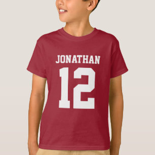 Individuelle Name Number Boys Sport Jersey Shirt