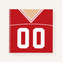 Individuelle Name & Number Football Red Jersey