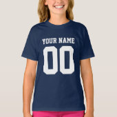 Individuelle Name Number Girls' Football Jersey Sh T-Shirt (Vorderseite)