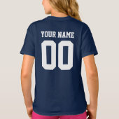Individuelle Name Number Girls' Football Jersey Sh T-Shirt (Rückseite)
