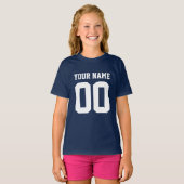 Individuelle Name Number Girls' Football Jersey Sh T-Shirt (Vorne ganz)