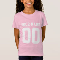 Individuelle Name Number Girls' Football Jersey Sh