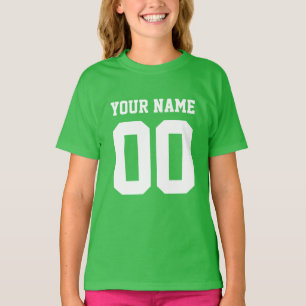 Individuelle Name Number Girls' Football Jersey Sh T-Shirt