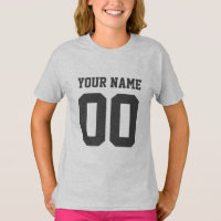 Individuelle Name Number Girls' Football Jersey Sh