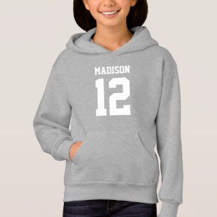 Individuelle Name Number Girls Sport Hoodie