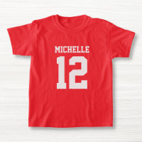 Individuelle Name Number Girls Sport Jersey T - Sh