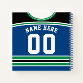 Individuelle Name Number Ice Hockey Jersey-Vorlage Notizblock
