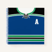 Individuelle Name Number Ice Hockey Jersey-Vorlage Notizblock (Vorderseite)