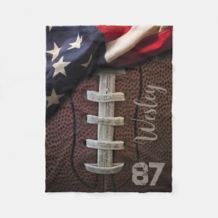 Individuelle Name & Nummer American Football Blank Fleecedecke