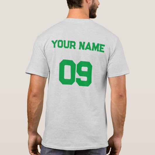 Individuelle Name-Nummer auf der Rückseite Green S T-Shirt (Rückseite)