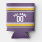 Individuelle Name-Nummer des lila Gelben Jersey St Dosenkühler (Vorderseite)