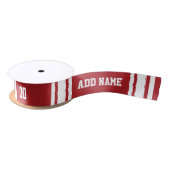 Individuelle Name Nummer des White and Red Sports  Satinband (Spule)