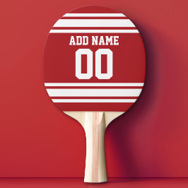 Individuelle Name Nummer des White and Red Sports  Tischtennis Schläger