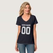 Individuelle Name Nummer Frauenfußball-T - Shirt (Vorderseite Vollansicht)