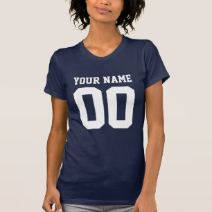 Individuelle Name Nummer Frauenfußball-T - Shirt
