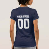 Individuelle Name Nummer Frauenfußball-T - Shirt (Rückseite)