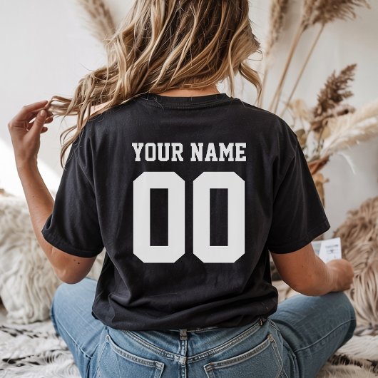 Individuelle Name Nummer Frauenfußball-T - Shirt