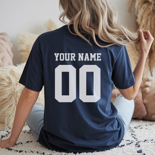 Individuelle Name Nummer Frauenfußball-T - Shirt