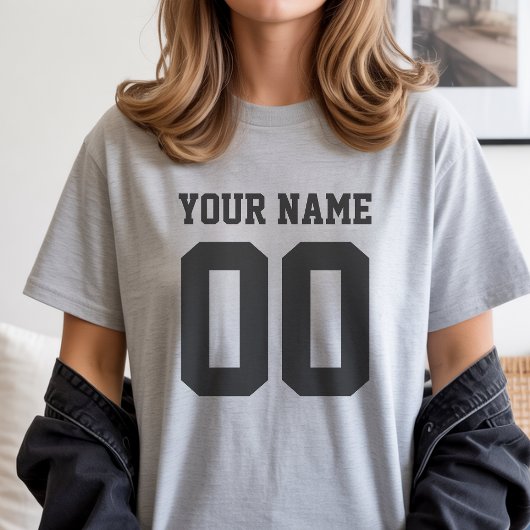 Individuelle Name Nummer Frauenfußball-T - Shirt