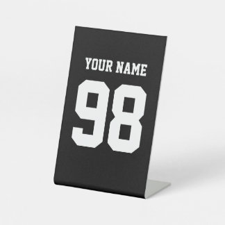 Individuelle Name Nummer für Fußball-Zeichen Sockelschild