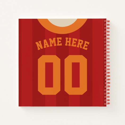 Individuelle Name Nummer Fußball Fußball Jersey Notizbuch (Rückseite)