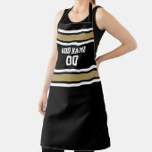 Individuelle Name Nummer Gold und Black Sports Jer Schürze (InSitu)