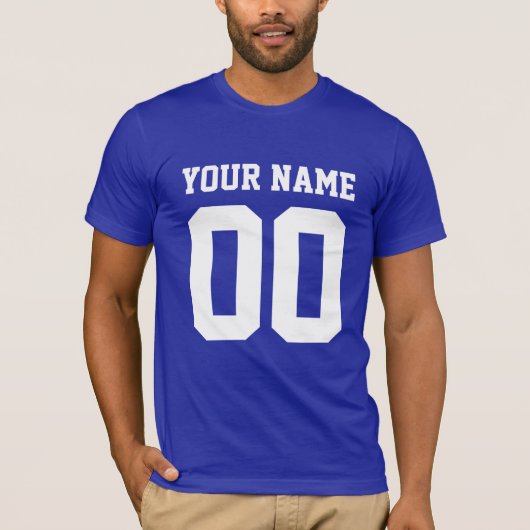 Individuelle Name Nummer Männer Fußball T - Shirt (Vorderseite)