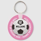 Individuelle Name-Nummer Mannschaftsname Fußball-B Schlüsselanhänger (Rückseite)