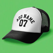 Individuelle Name Nummer Schwarz und Weiß Truckerkappe