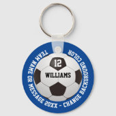 Individuelle Name-Nummer Teamname Fußball-Ball Schlüsselanhänger (Rückseite)