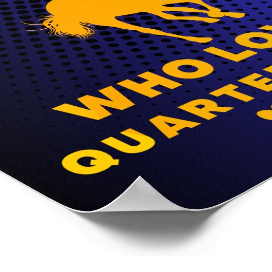 Individuelle Name Nur ein Mädchen, das Quarter Pfe Poster (Ecke)