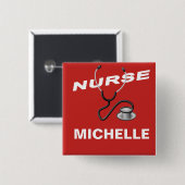 Individuelle Name Nurse Button (Vorne & Hinten)