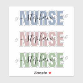 Individuelle Name Nurse RN Registered Nurse Aufkleber