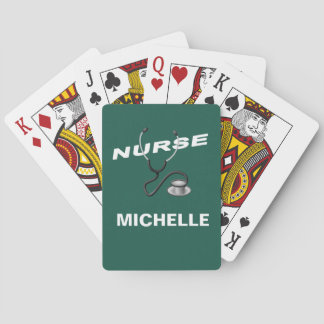 Individuelle Name Nurse Spielkarten