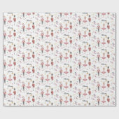 Individuelle Name Nutcracker Ballerina Weihnachten Geschenkpapier (Flach)