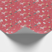 Individuelle Name Nutcracker Ballerina Weihnachten Geschenkpapier (Ecke)