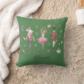 Individuelle Name Nutcracker Ballerina Weihnachten Kissen (Decke)