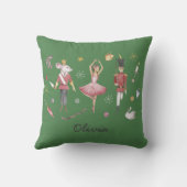 Individuelle Name Nutcracker Ballerina Weihnachten Kissen (Rückseite)