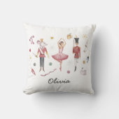 Individuelle Name Nutcracker Ballerina Weihnachten Kissen (Vorderseite)