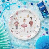 Individuelle Name Nutcracker Ballerina Weihnachten Pappteller (Party)