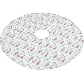 Individuelle Name Nutcracker Ballerina Weihnachten Polyester Weihnachtsbaumdecke (Schrägansicht)