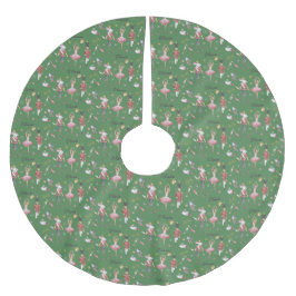 Individuelle Name Nutcracker Ballerina Weihnachten Polyester Weihnachtsbaumdecke