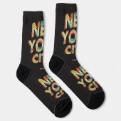 Individuelle Name NYC Typografie Socken (Rechts)