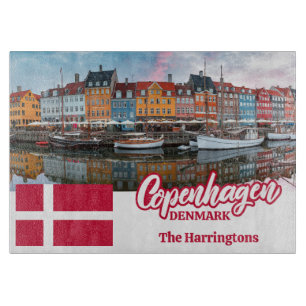 Individuelle Name Nyhavn Kopenhagen Dänemark Schneidebrett