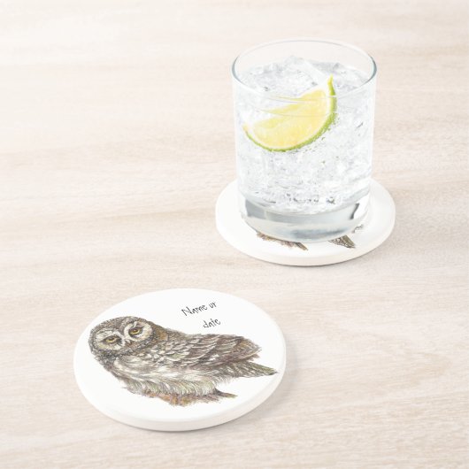 Individuelle Name oder Datum, Vogelart Untersetzer (Seite)