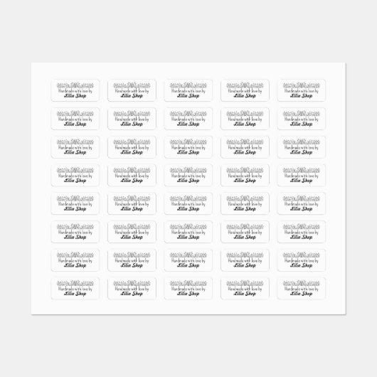 Individuelle Name oder Firmenname Etiketten (Blatt)