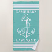 Individuelle Name oder Text für Mini-Verankerung u Strandtuch (Vorderseite)