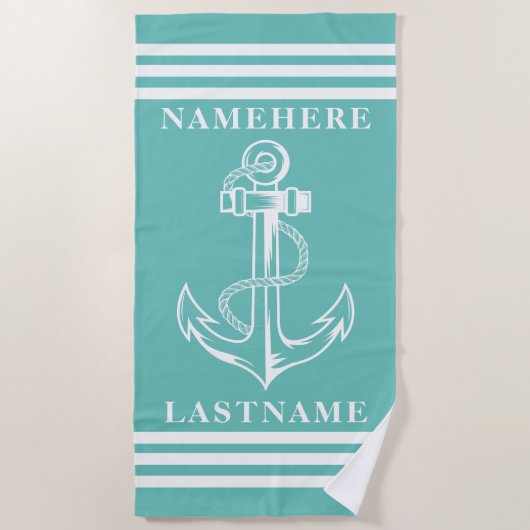 Individuelle Name oder Text für Mini-Verankerung u Strandtuch (Vorderseite)